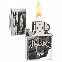 Zippo Jim Beam Barrels Chrome print