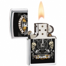 Zippo Vintage Motorbike Poster street chroom