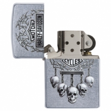 Zippo Harley Davidson Five Skulls street chroom