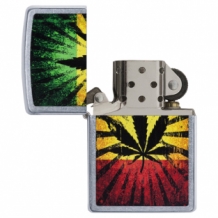 Zippo Rastafari Leaf Design