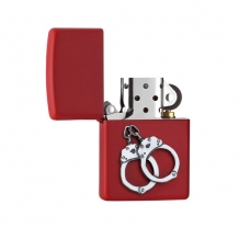 Zippo Handcuffs Red open