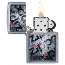 Zippo Logo Metal Plate open