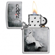 Zippo Peeled Metal open