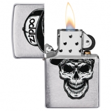 Zippo Skull in Cap open