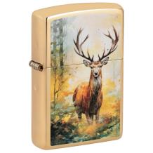 Zippo Watercolor Deer Design