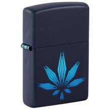 Zippo Blue Cannabis Design