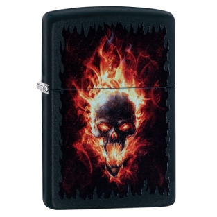 Zippo Burning Skull