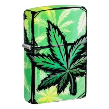 Zippo Glowing Cannabis Design